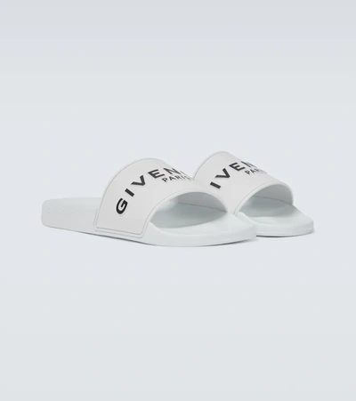 Shop Givenchy Rubber Slides In White