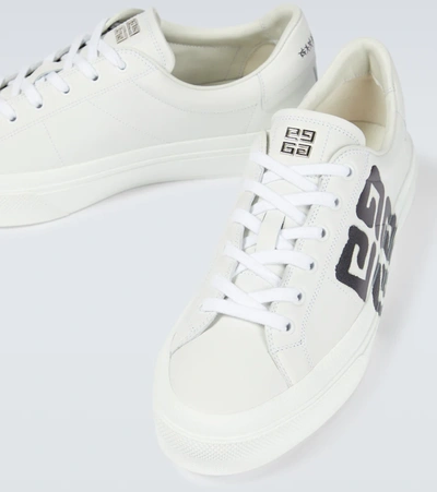 Shop Givenchy X Chito City Court Leather Sneakers In White/black