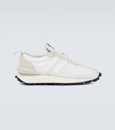 Shop Lanvin Mesh Running Sneakers In White