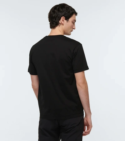 Shop Stone Island Compass Cotton Jersey T-shirt In Black