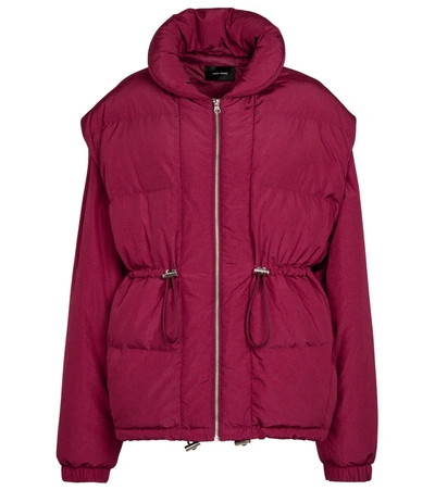 Shop Isabel Marant Dalozia Convertible Puffer Jacket In Raspberry