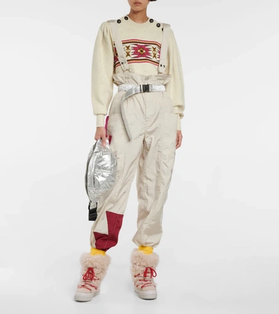 Isabel Marant Maisie Intarsia Ski Socks In Red Yellow