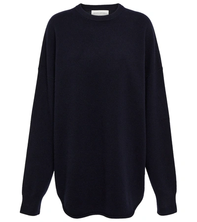 Shop Extreme Cashmere N°53 Crew Hop Cashmere-blend Sweater In Navy