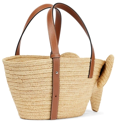 Loewe Women's Small Elephant Basket Bag In Natural/tan