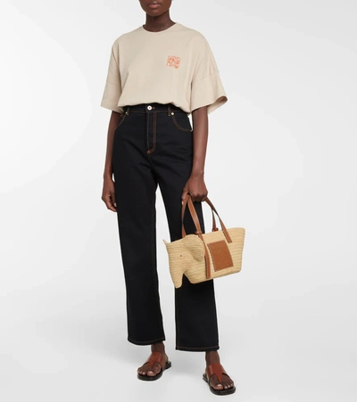 Loewe Women's Small Elephant Basket Bag In Natural/tan