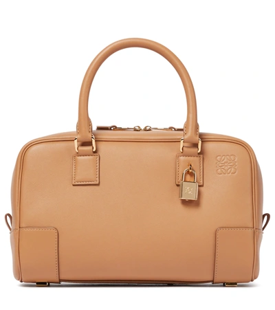 Shop Loewe Amazona 23 Leather Tote In Warm Desert