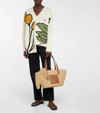Loewe Women's Small Elephant Basket Bag In Natural/tan