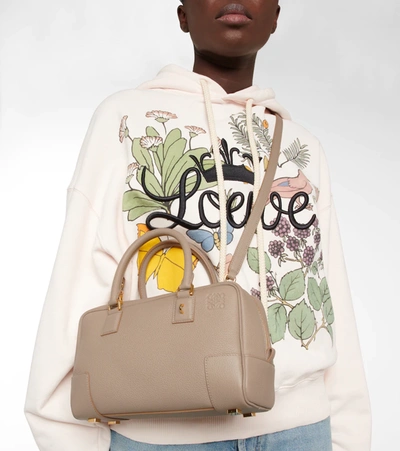 Loewe Amazona Leather Top Handle Bag In Sand