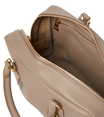 Loewe Amazona Leather Top Handle Bag In Sand