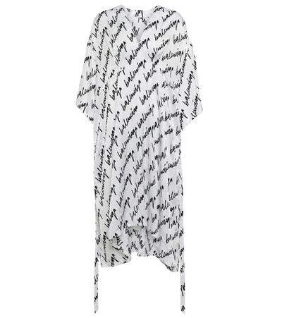 White Silk dress with monogram Balenciaga - Vitkac TW