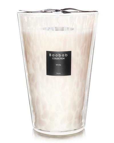 Shop Baobab Collection White Pearls Scented Candle, 13.8"