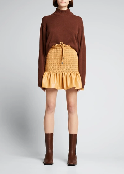 Shop A.l.c Jenny Vegan-leather Skirt In Petite Gra
