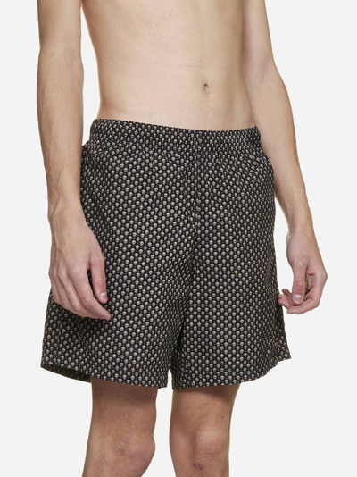 Shop Alexander Mcqueen Skull Dots Print Swim Shorts