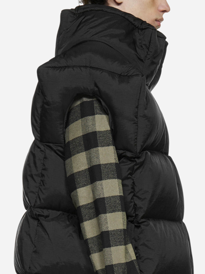 Shop Off-white Logo Quilted Nylon Puffer Vest