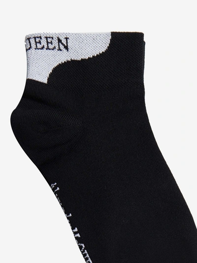 Shop Alexander Mcqueen Logo Stretch Cotton Socks