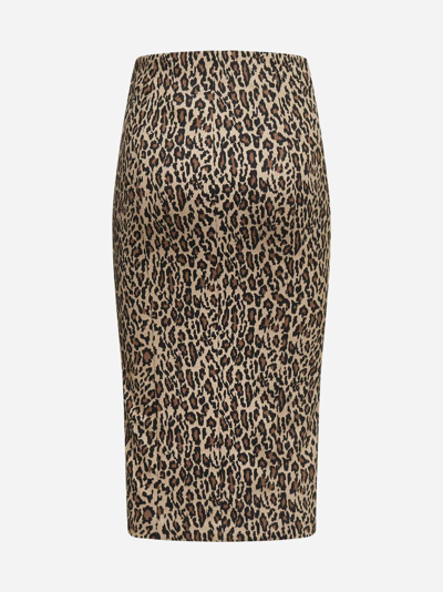 Shop Pinko Ortisei Animalier Print Skirt