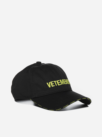 Shop Vetements Logo Cotton Baseball Cap