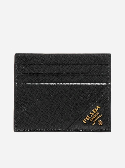 Shop Prada Saffiano Leather Card Holder