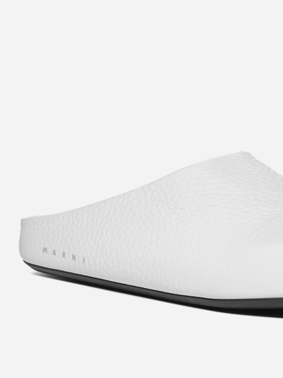 Marni Logo-letter Pebble-effect Clog Slippers