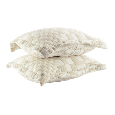 Dusen Dusen Off-white & Beige Check Bedding Set, Full/queen In Check