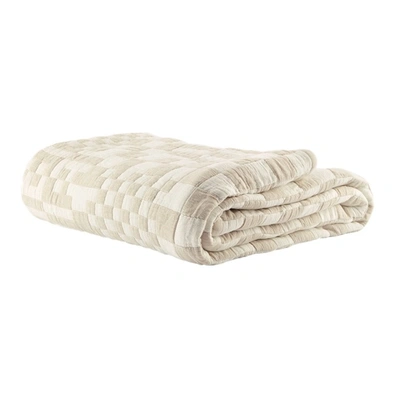 Dusen Dusen Off-white & Beige Check Bedding Set, Full/queen In Check