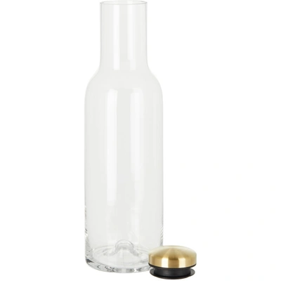 Clear/Brass Bottle Carafe Menu