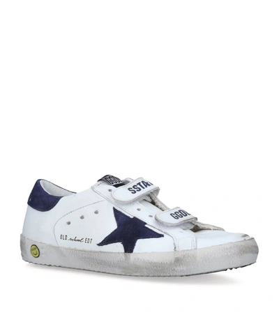 Shop Golden Goose Leather Old School Sneakers In White