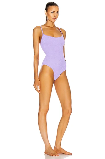 Shop Hunza G Pamela One Piece Swimsuit In Lilac
