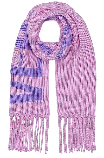 Shop Versace Logo Scarf In Candy