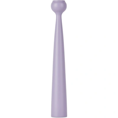 Shop Applicata Mauve Tulip Candle Holder In Lavender