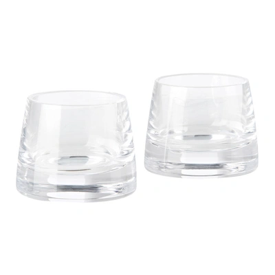Shop Nude Glass Small Joy Candle Holder Set In Clear