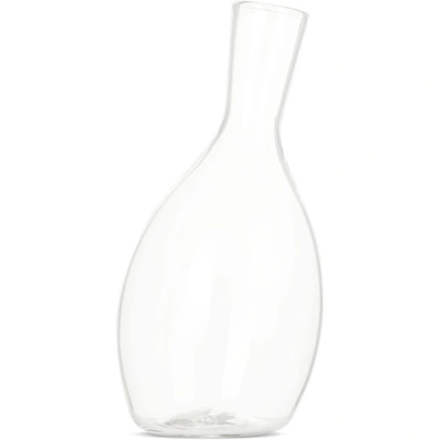 Shop Nate Cotterman Transparent Tall Tilt Decanter In Clear