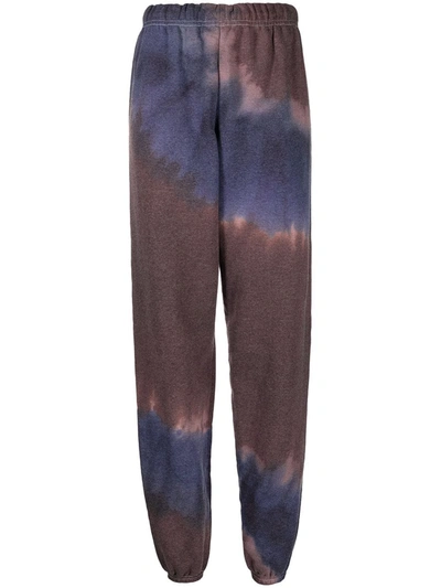 Shop Collina Strada Tie Dye-print Straight-leg Track Pants In Brown