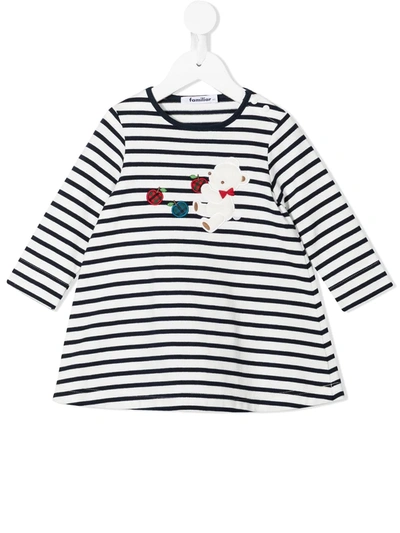 Familiar Stripe-print Dress In White