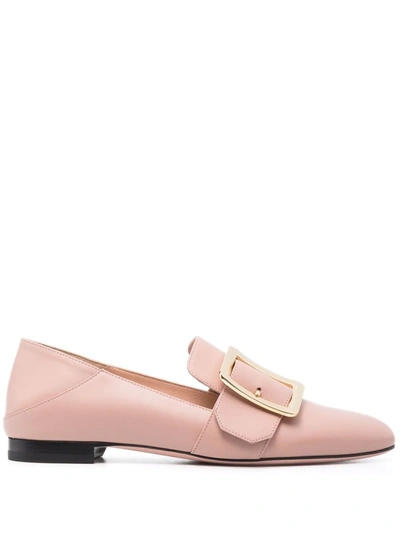 Shop Bally Janette Buckle-detail Loafers In Pink
