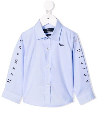 Harmont & Blaine Junior Babies' Logo Print Shirt In Blue | ModeSens