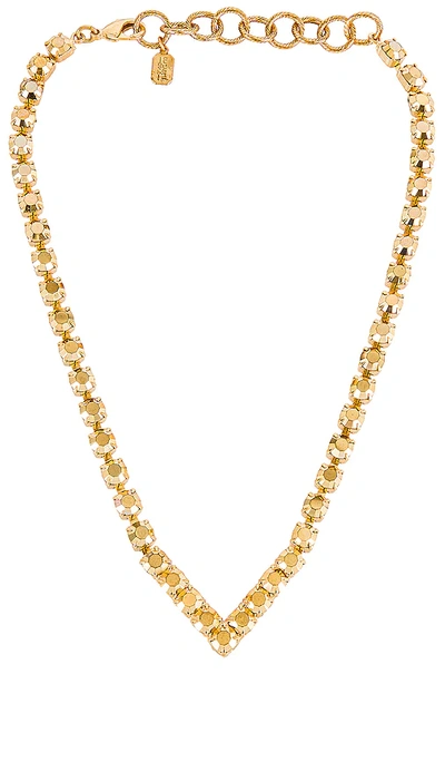 Shop Elizabeth Cole Finn Necklace In Metallic Gold