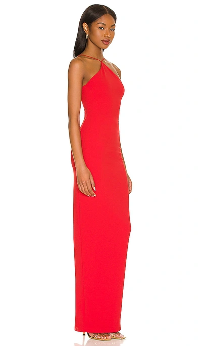 Nookie Trinity Halter Gown In Red