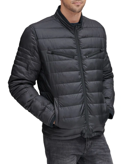 Shop Marc New York Men's Grymes Channel Quilted Puffer Jacket In Black