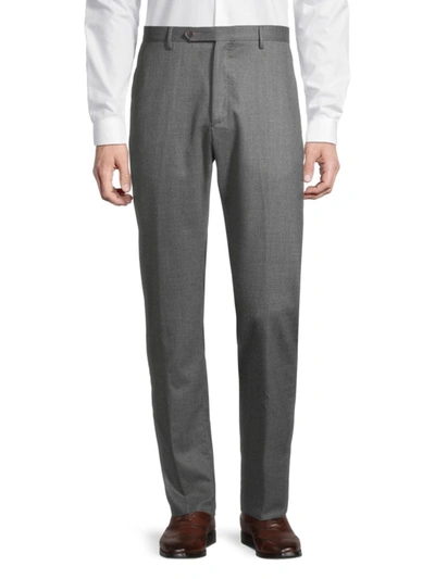 Shop Zanella Men's Noah Classic Stretch Wool Pants In Medium Grey