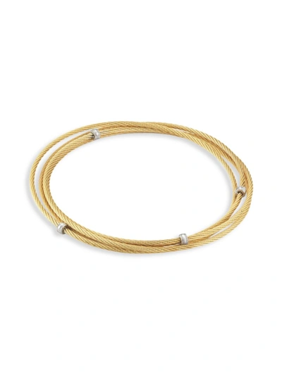 Shop Alor Women's Stainless Steel Triple Wrap Cable Bracelet In Neutral