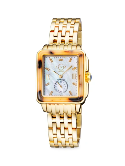 Gv2 Women's Bari Tortoise 30mm Stainless Steel, Mother-of-pearl & Diamond Bracelet Watch In Neutral