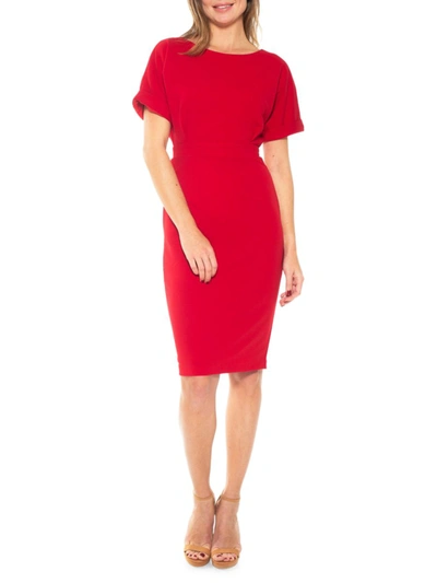Shop Alexia Admor Women's Jacqueline Dolman-sleeve Sheath Dress In Red