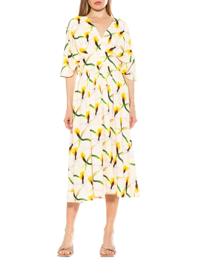 Shop Alexia Admor Women's August Midi Dress In Beige Floral