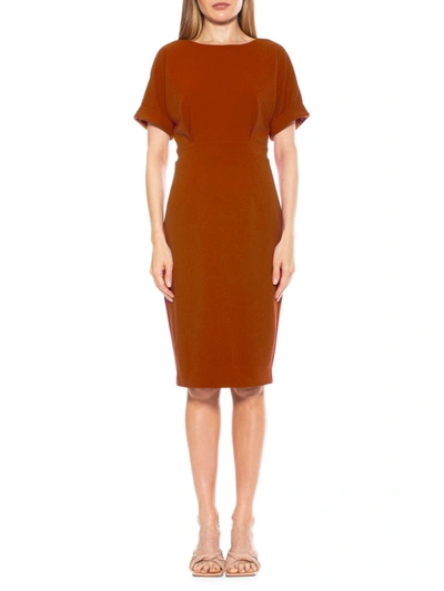 Shop Alexia Admor Women's Jacqueline Rolled-cuff Sheath Dress In Copper