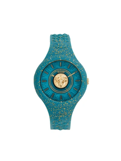 Versus Fire Island Lion Gli Strap Watch In Teal