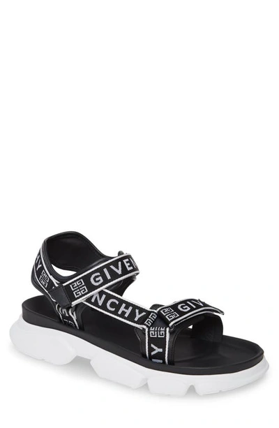 Shop Givenchy Jaw Sandal In Black/ White