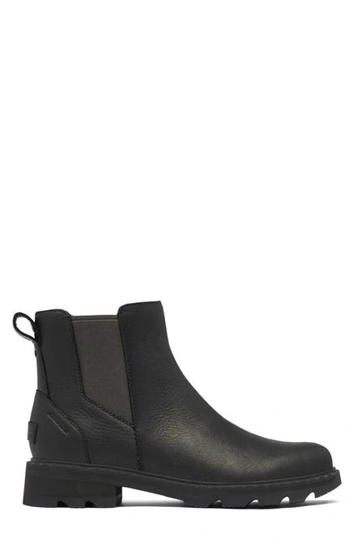 Shop Sorel Lennox Waterproof Leather Chelsea Boot In Black