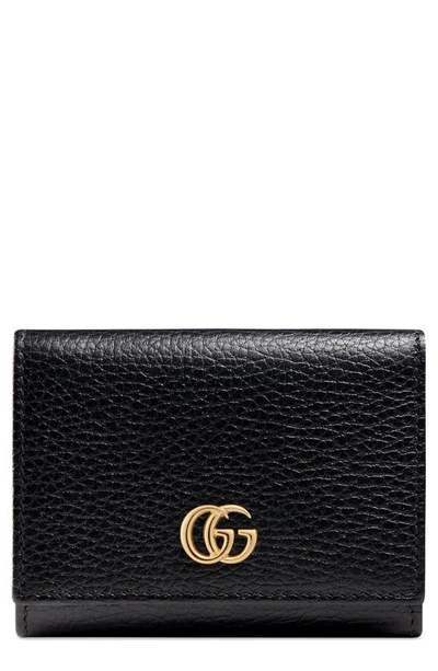 Shop Gucci Petite Leather French Wallet In Nero