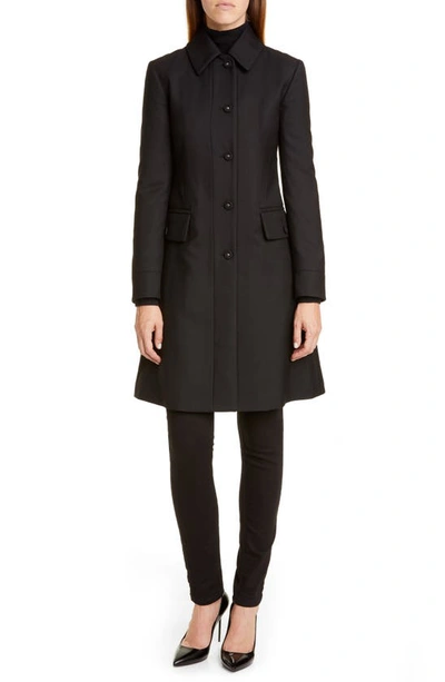 Shop Burberry Angus Gabardine Coat In Black